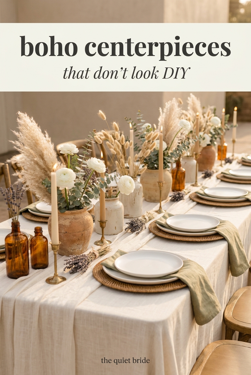 Afrohemian boho wedding centerpieces